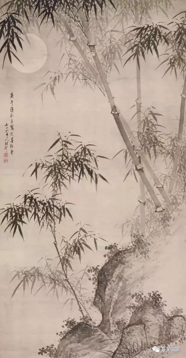 看他画的雪竹独树一帜