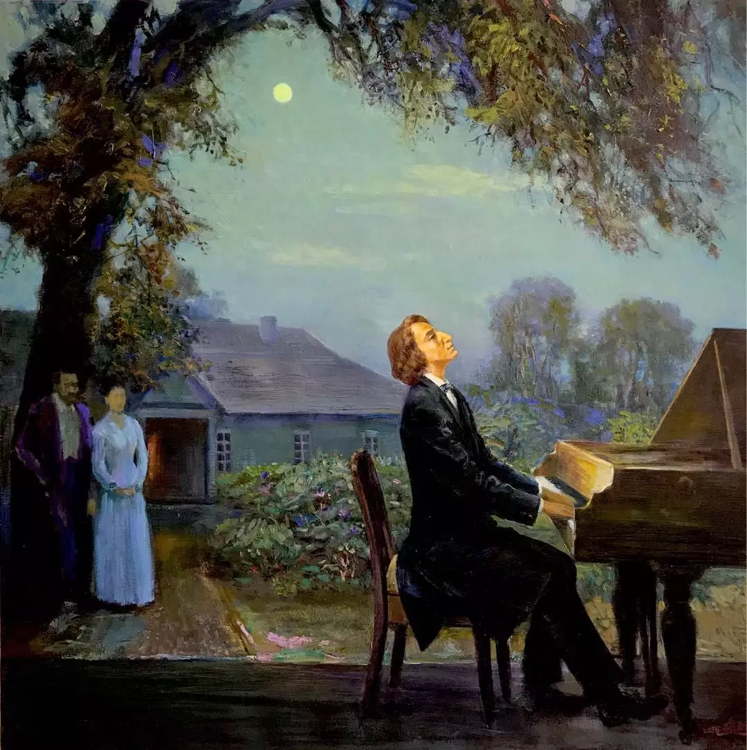肖邦《夜曲 120×120cm 2015波兰钢琴家肖邦(1810一1847年,是享誉