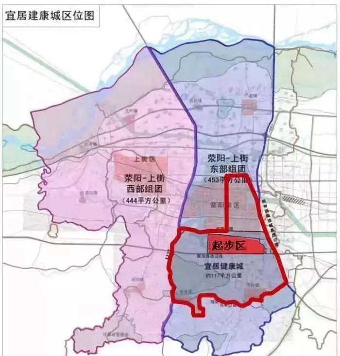 组团位于荥阳市城区南部,东至西南绕城高速,南至马米线,西至s232,北