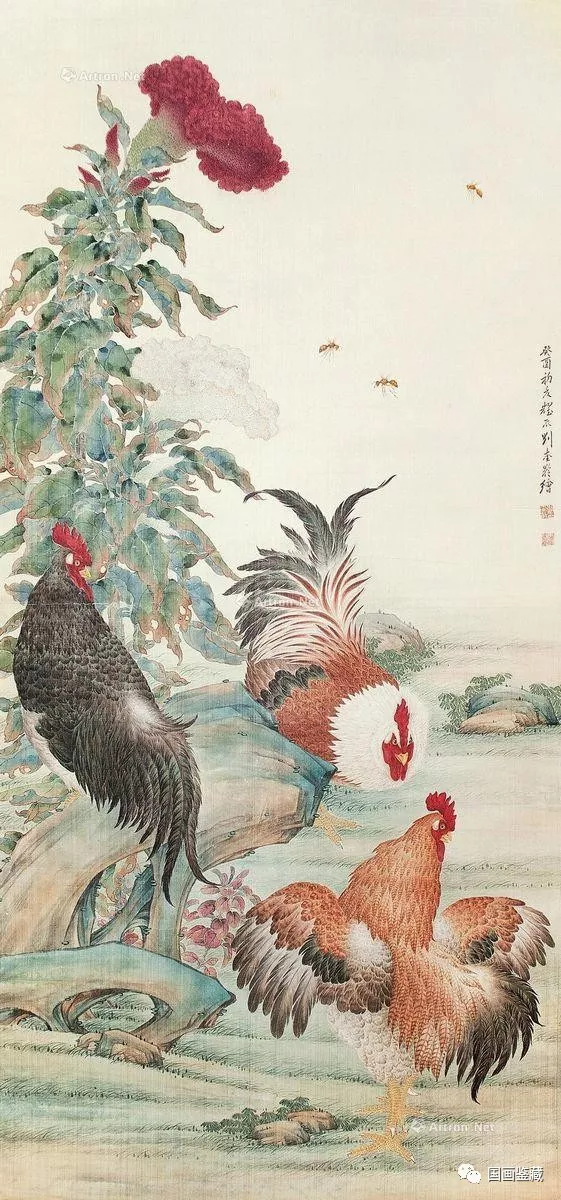 书画鉴赏丨工笔花鸟动物画大师刘奎龄