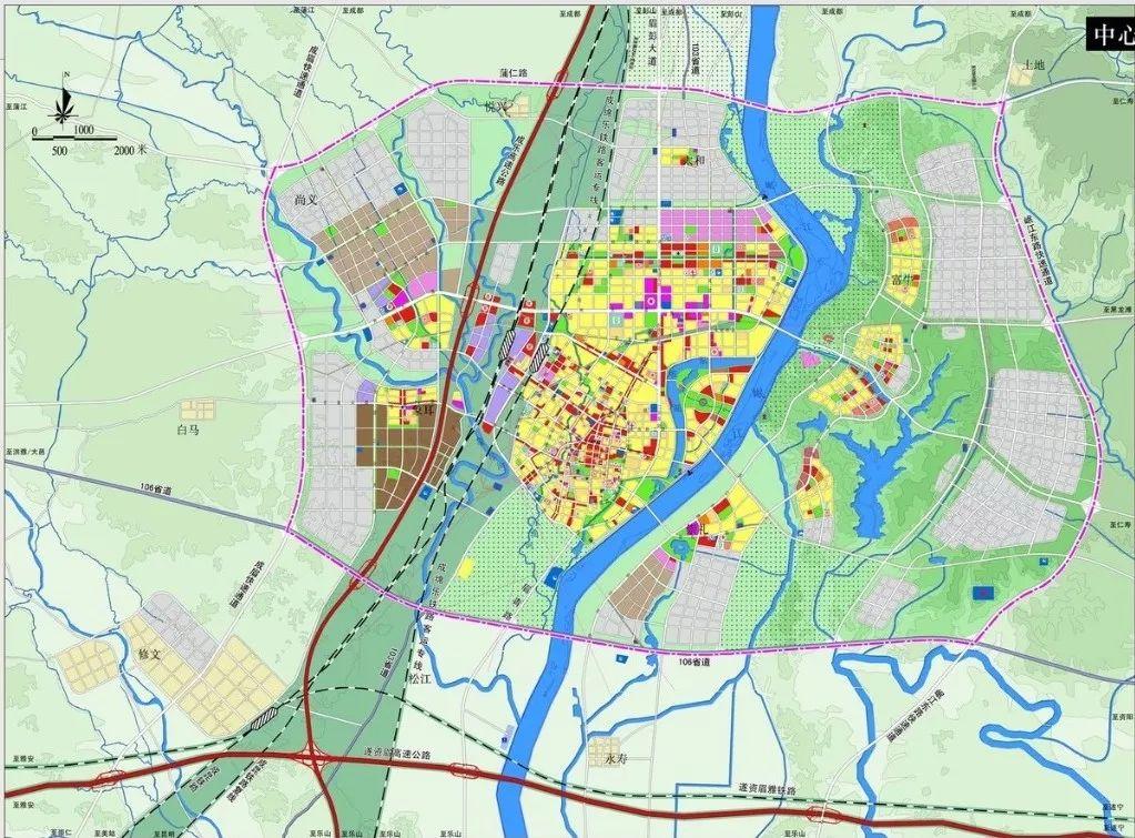 眉山规划图(图片来源:眉山市城乡规划局)