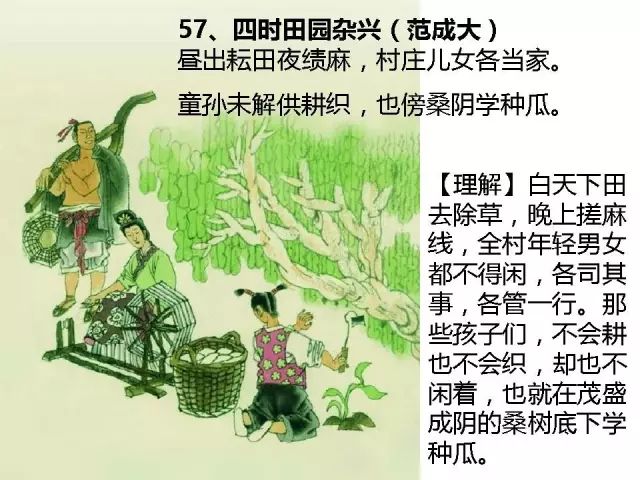 58,四时田园杂兴(范成大)