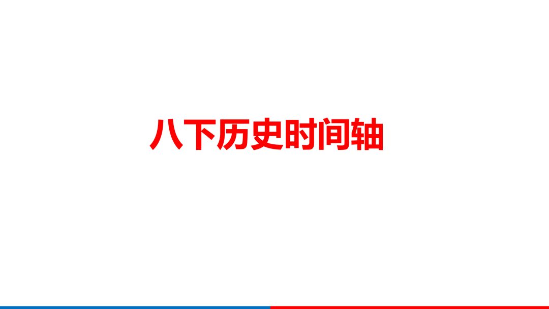 时间轴如何制作呢?这里老师以八年级下册历史为例,给大家一个参考.