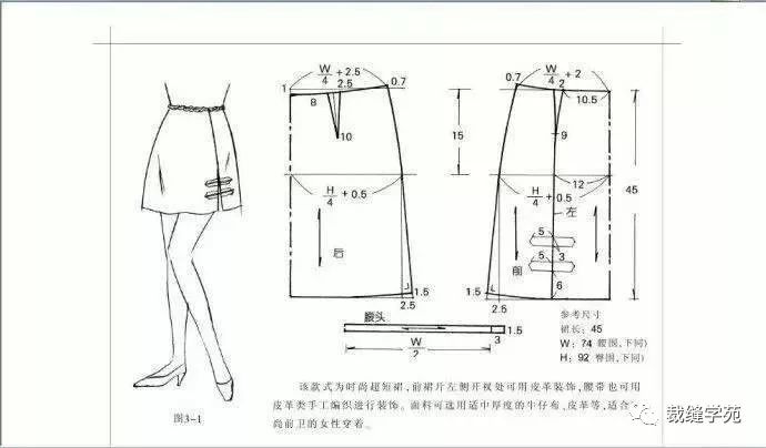 半身裙裁剪图