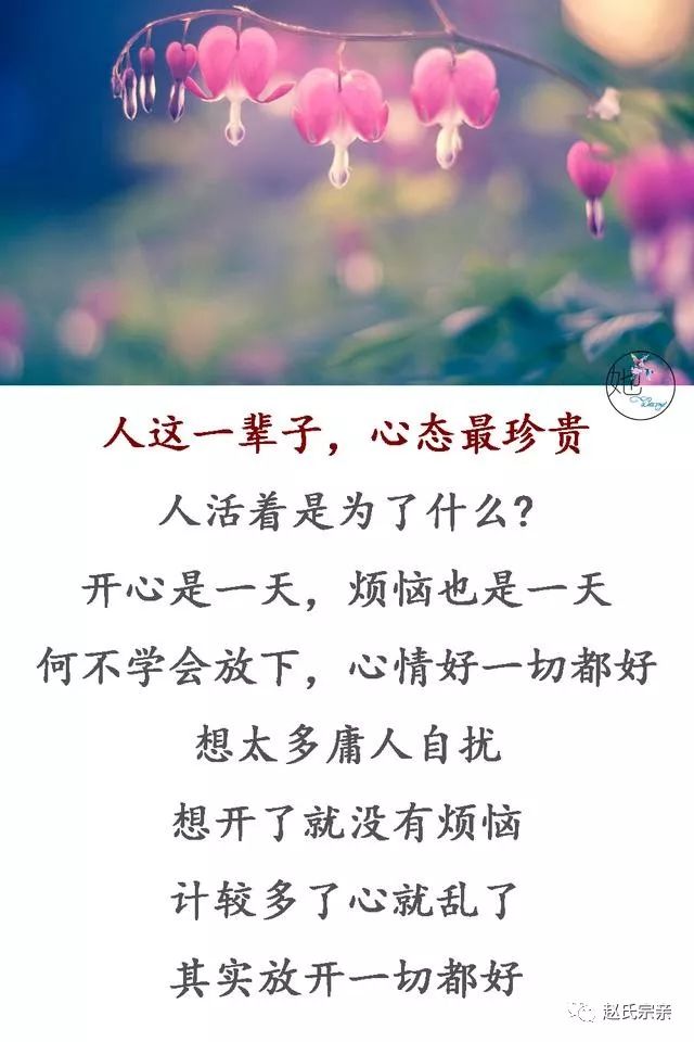 人这一辈子,心态最珍贵,烦恼天天有,不捡自然无