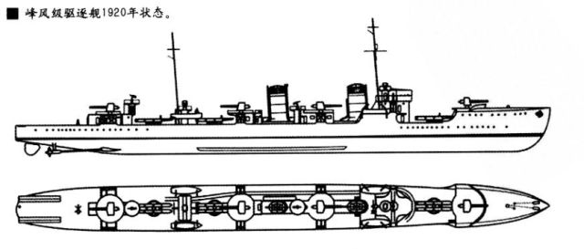 峰风级为"八四舰队案"下新建的第一型远洋驱逐舰,也是所谓的"最初的
