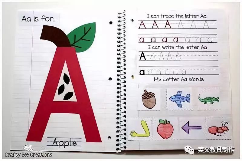 教具制作 | interactive alphabet notebook 互动式字母笔记本手工书