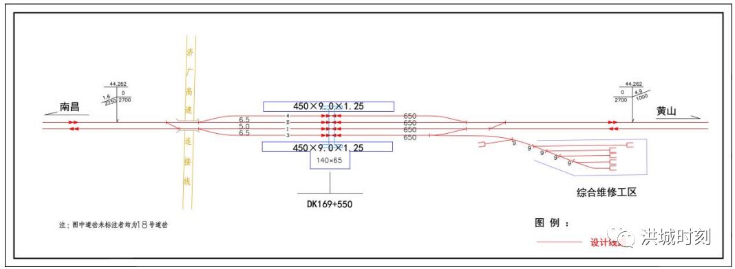昌景黄铁路环评全文公示!南昌东站等省内7个车站平面示意图公布