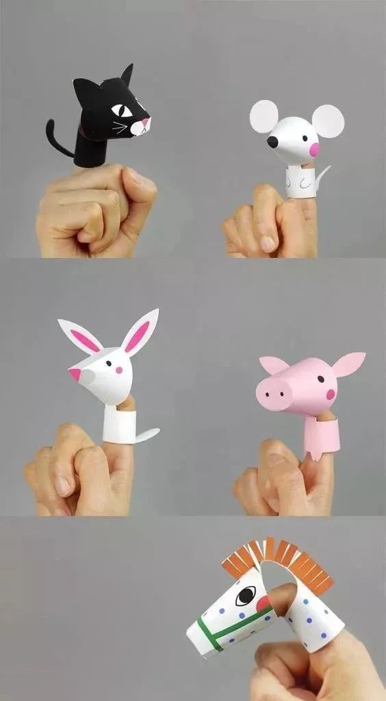 教具制作 | animal finger puppets 5个农场动物手指偶