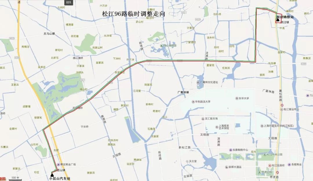 为配合佘天昆公路走马塘桥施工,3条公交线路将临时绕改道