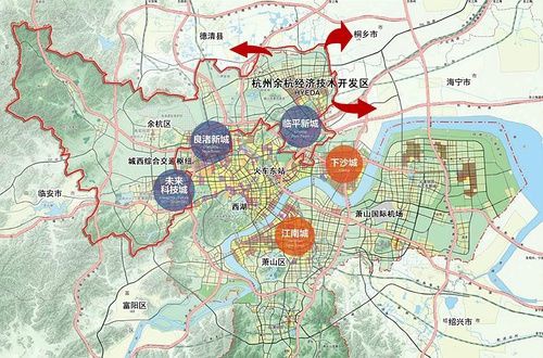 规划区域位于城东智造大走廊北端与杭州经济技术开发区,杭州大江东图片