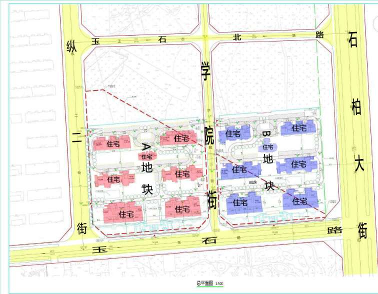 鹿泉区厚德雅园a,b地块规划 建14栋住宅楼