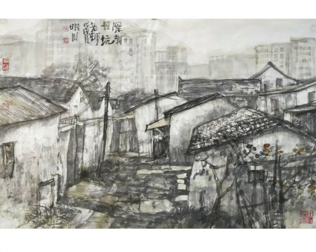 2018年7月10日 ▲《桔语巷速写》 张明川,著名旅画家,1962年出生于