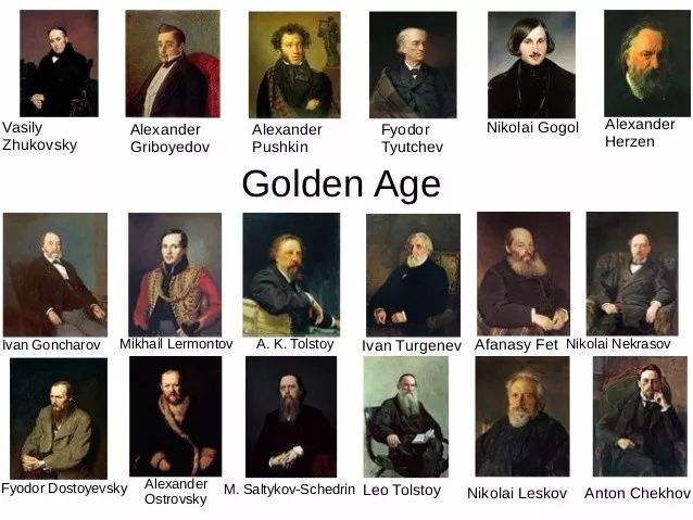 (golden age 时期 的俄罗斯作家群像,有没有纳博科夫忠粉认一认他的喜