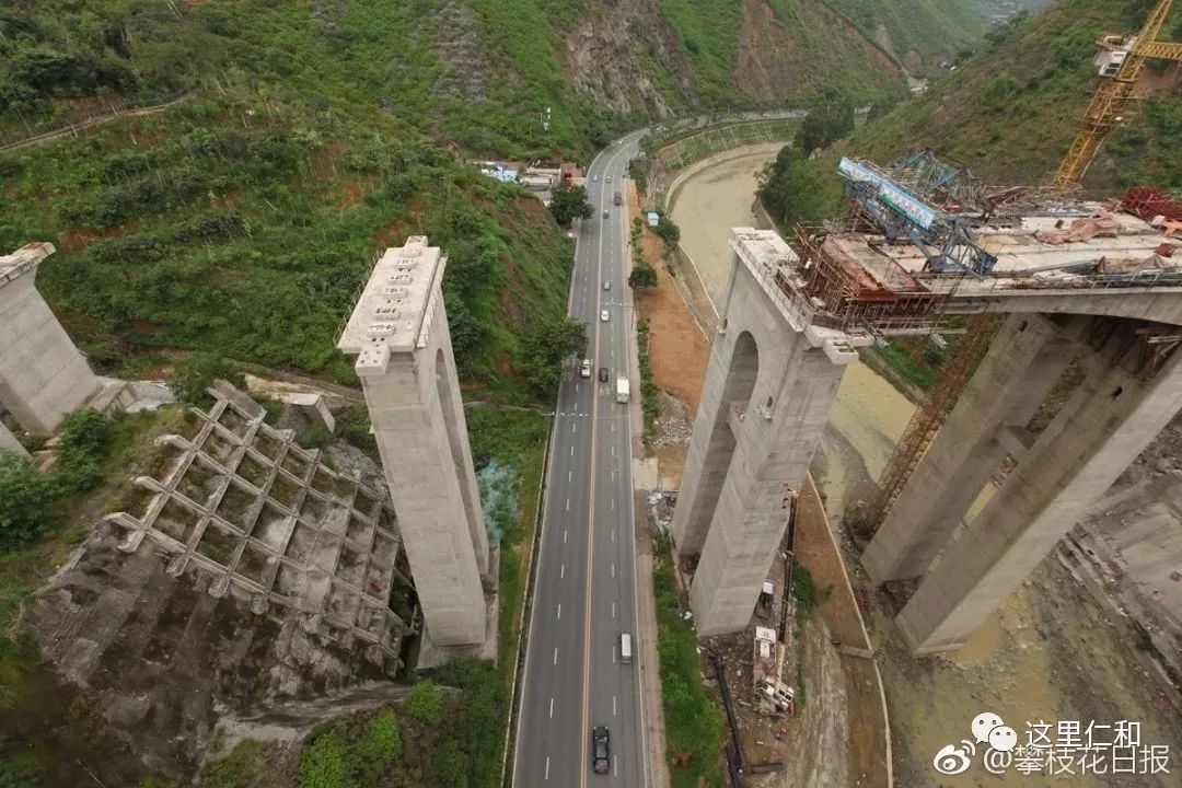 成昆铁路扩能改造工程仁和沟大桥预计8月中旬完工!