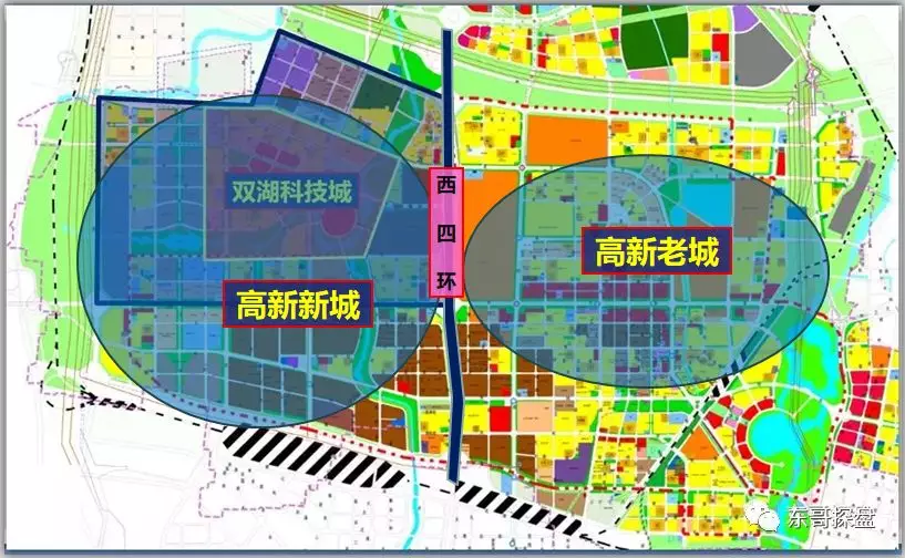 在高新区高新新城里,有个核心的规划,叫做 双湖科技城.