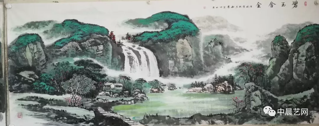 名家清赏松高峰岭峻涛静海江宽山水画家松涛先生作品赏析