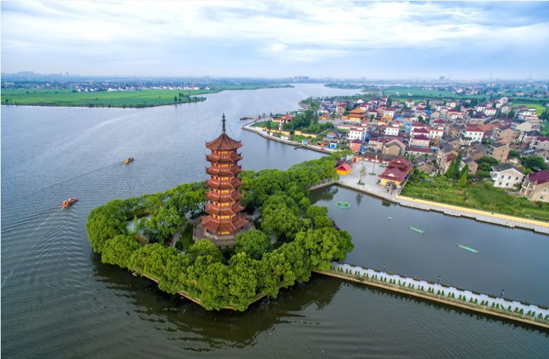 莲泗荡景区运河,湖荡,湿地,荷田…古镇气息与湿地风光交相辉映,构成