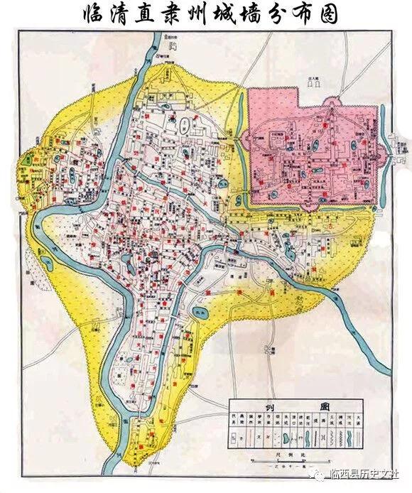 (清代临清直隶州州城地图)