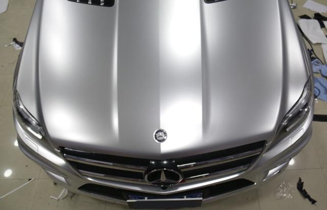 奔驰gl400全车改色贴膜电光银色案例效果图