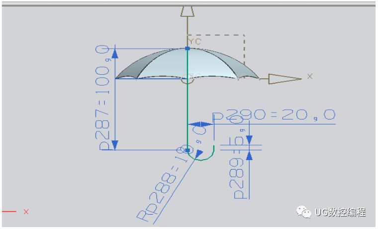ug建模实例教程雨伞的三维模型