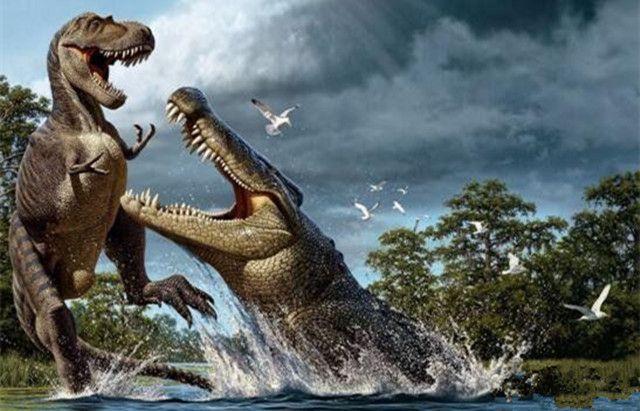 帝鳄是史前的一种鳄鱼生吞恐龙的史前帝王鳄,这咬合力