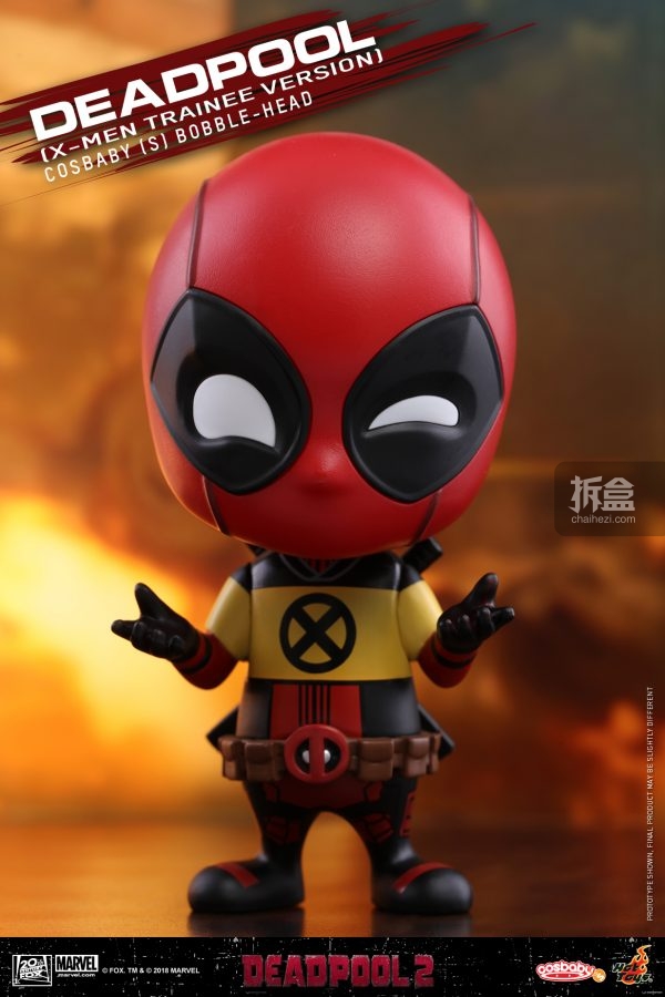 hottoys漫威电影死侍2deadpoolcosbabyq版公仔