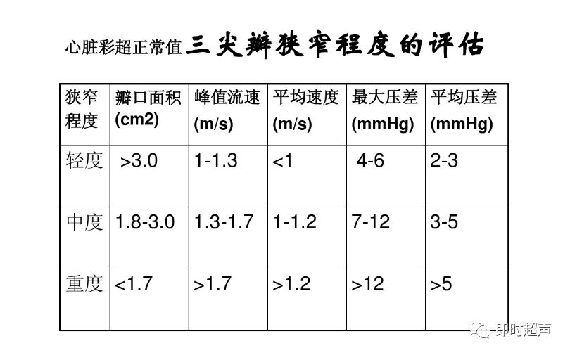 超声心动图测量正常参考值