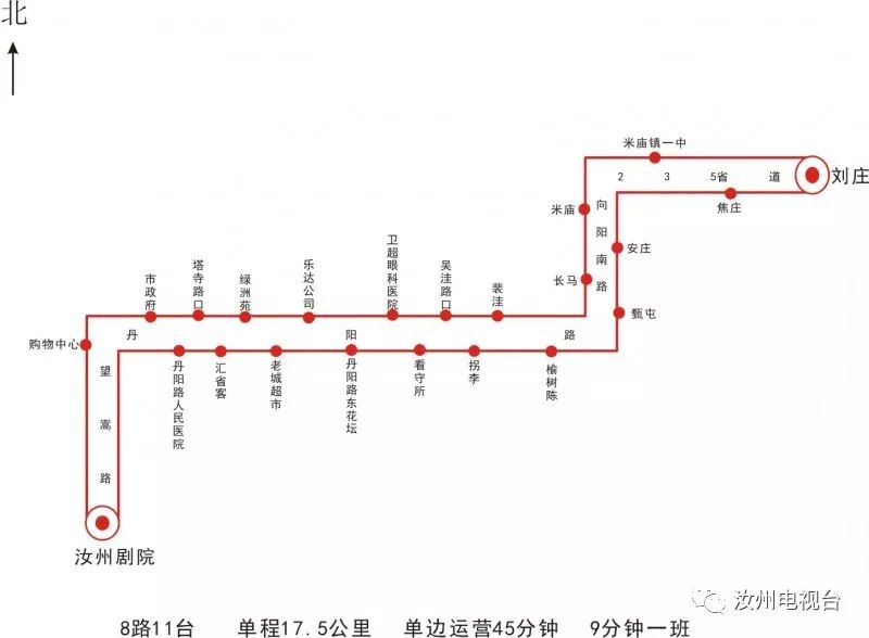 汝州市最新最全公交线路图!