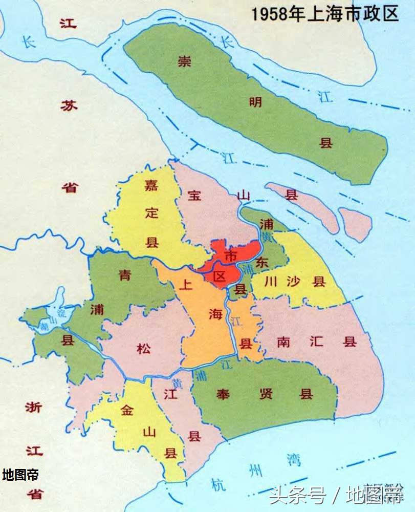 上海60年区划变迁,辖区面积扩大10几倍