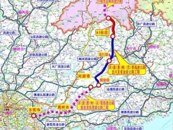 莞番高速公路东接河惠莞高速公路惠州段,横跨整个东莞市,终于沿江高速