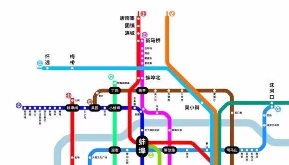阜阳市初步共规划3条地铁线路,1条轻轨线路.