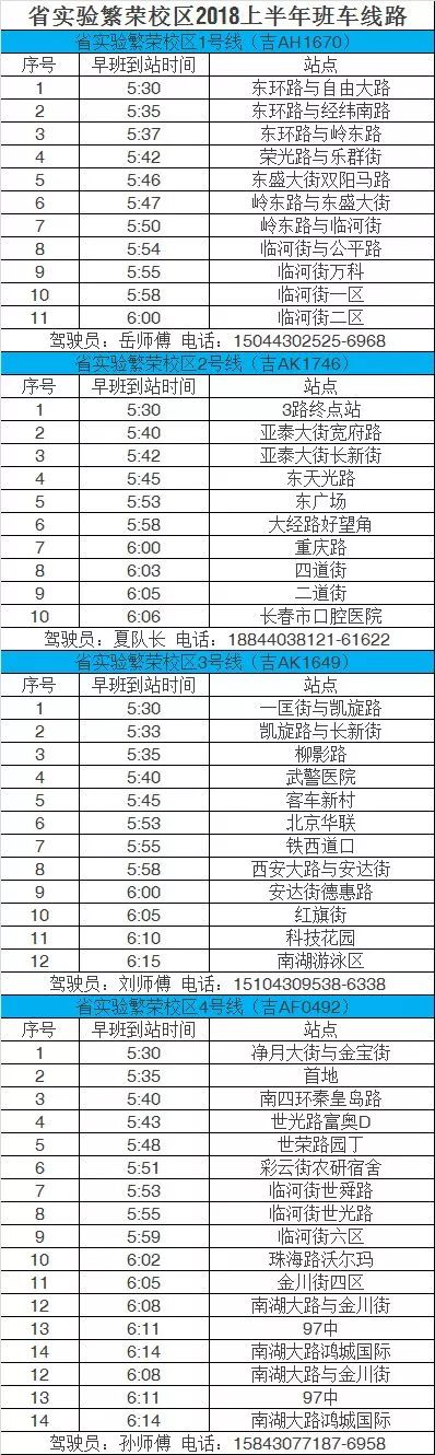 长春部分中小学校车路线图出炉,你家能坐上哪趟车?