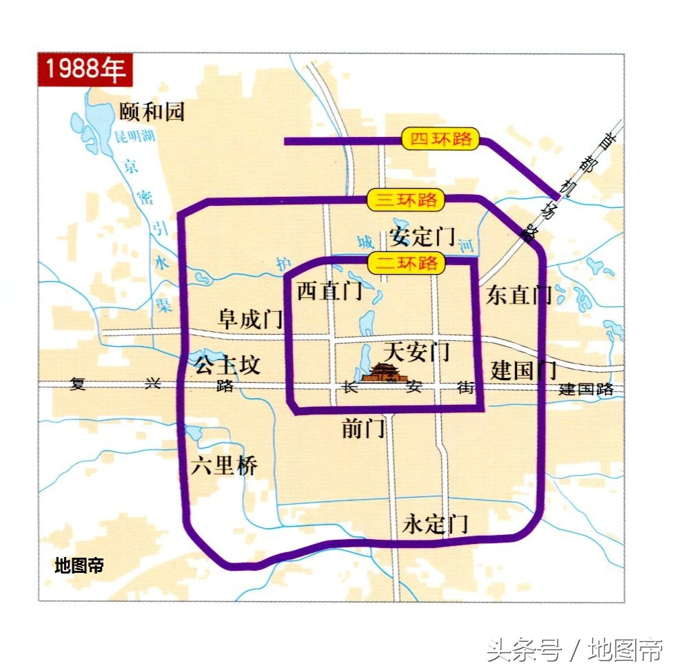 一环路是绕老北京绕紫禁城一周的环路,曾走有轨电车.