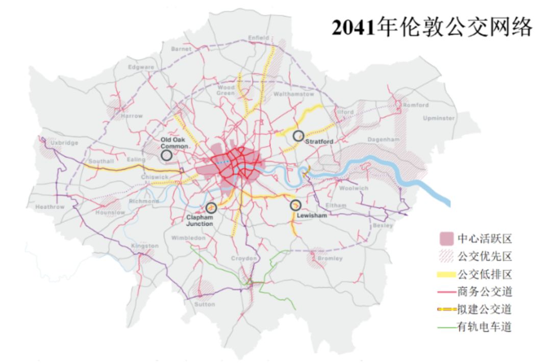 策略三:新住所和就业 据预测,2041年伦敦市的人口数量和出行需求将