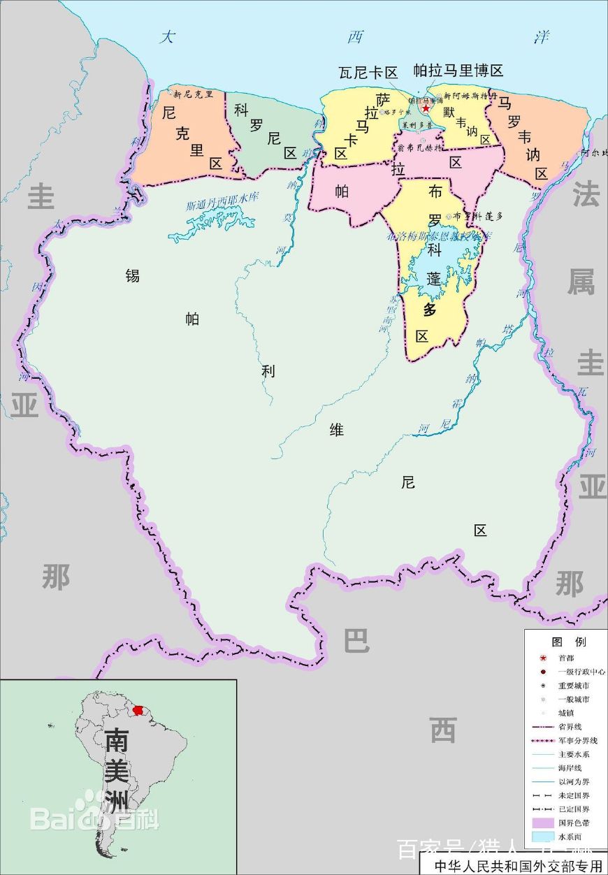 苏里南人口面积_苏里南地图