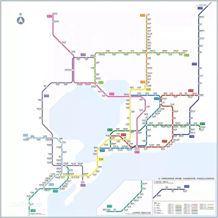 目前在建的青岛地铁换乘站最多的地铁线;连接的医疗,学校和旅游线路最