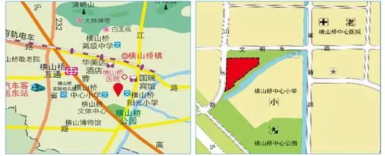 横山中心公园北侧地块位于横山桥镇集滇区核心片区山水路东侧,文明路