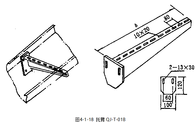 电缆桥架托臂结构和规格