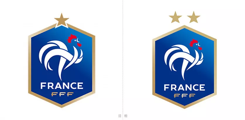 庆祝夺冠!法国足球队logo一颗星变两颗了