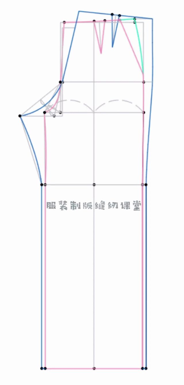 时尚阔腿裤的制版方法