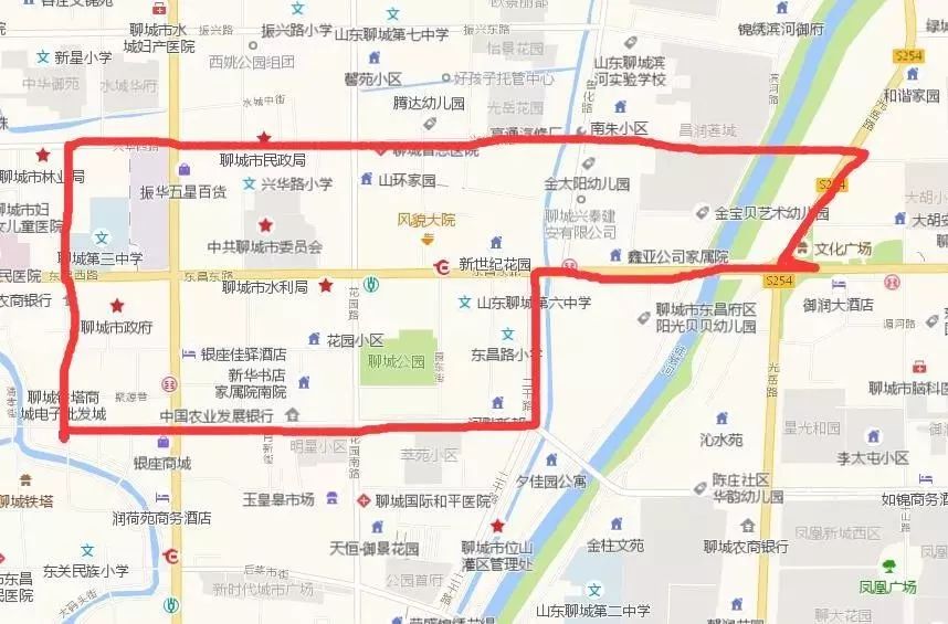 兴华路以南,利民路以北,健康路以东,东至:东昌路以南至光岳路,东昌路