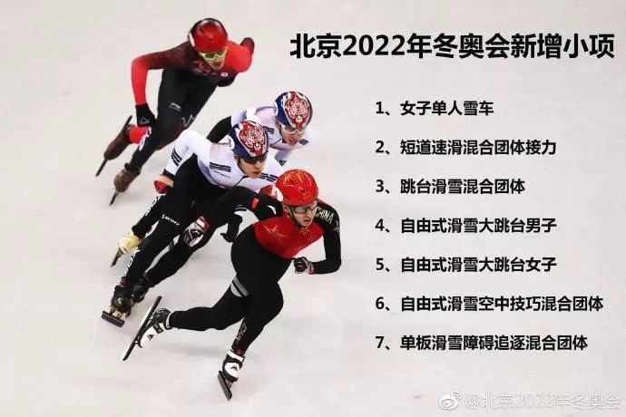 2022北京冬奥会新增7小项
