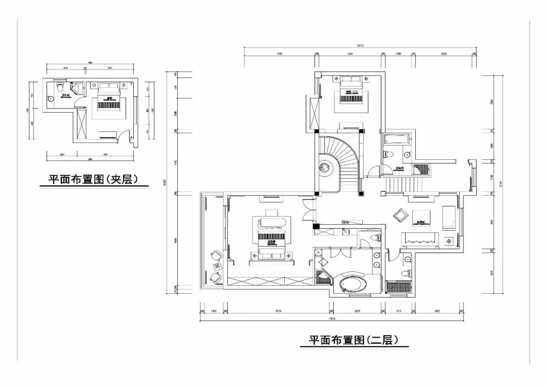 【免费分享】绝美方案丨法式效果图 cad施工图学习案例