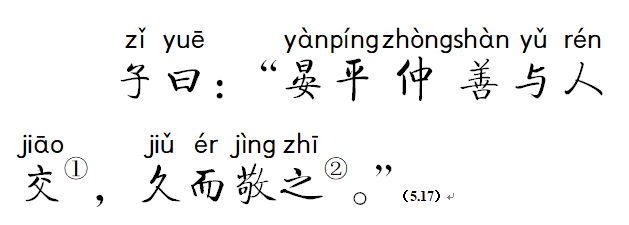 注释①晏平仲:齐国大夫晏婴,字仲,平是谥号,后人尊称他为晏子.