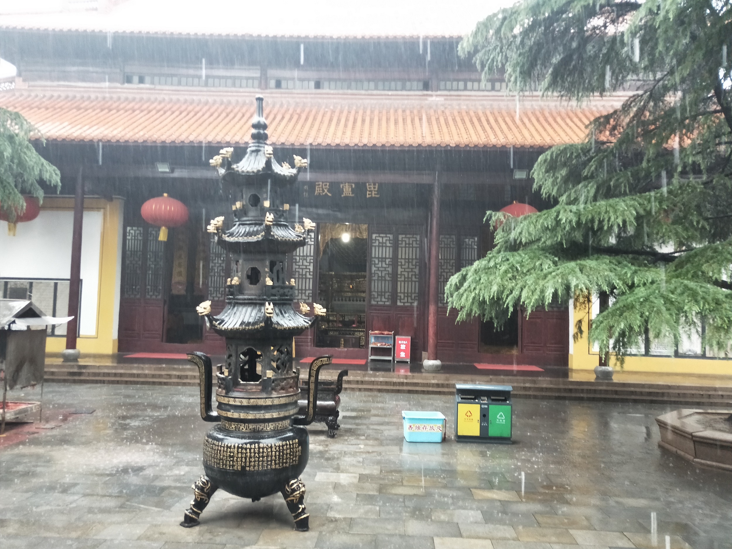 安庆影像——雨中的迎江寺与振风塔