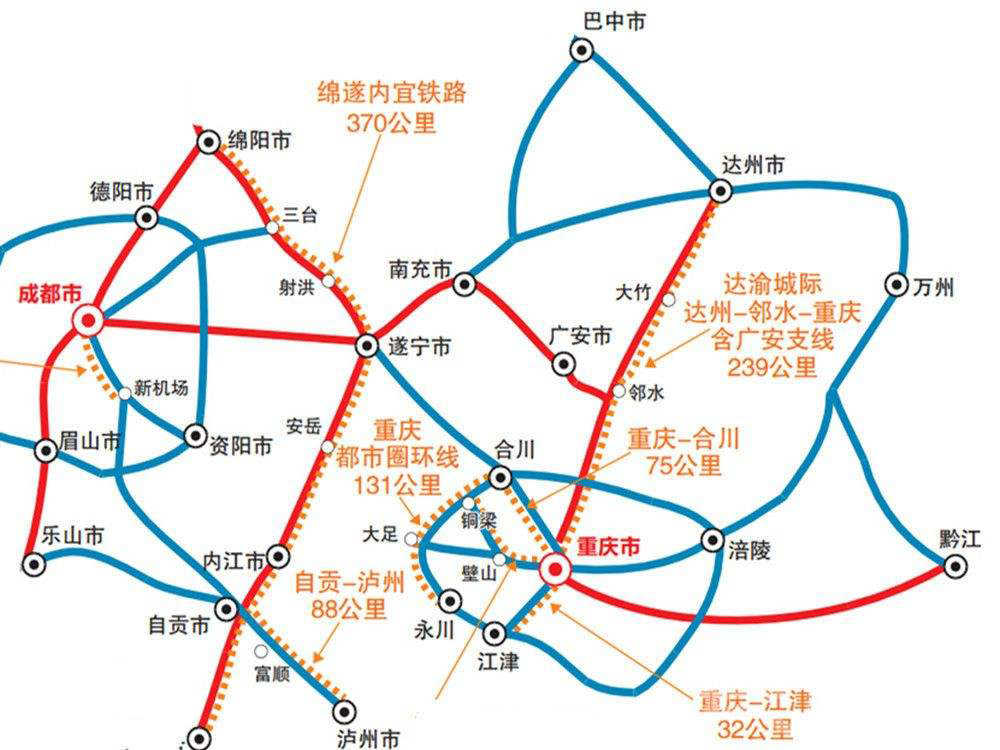 成南达高铁预计明年开工,成自宜高铁计划2023年