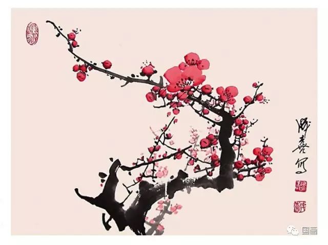 小写意花卉《梅花》画法与作品赏析!