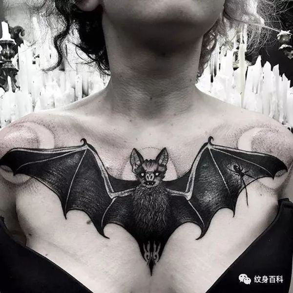 蝙蝠纹身的位置不同就有不同的纹法