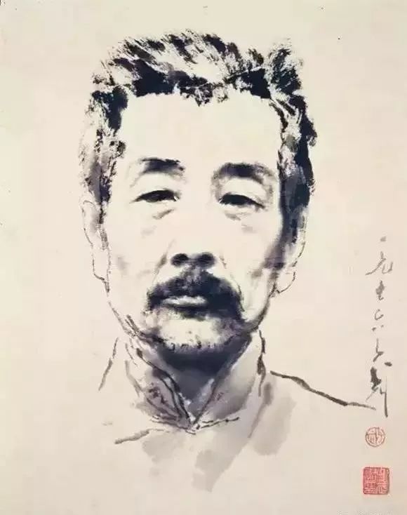 《鲁迅先生》画 嘴嘴唇,嘴角更是富于表现力的器官,其形象的微妙变化